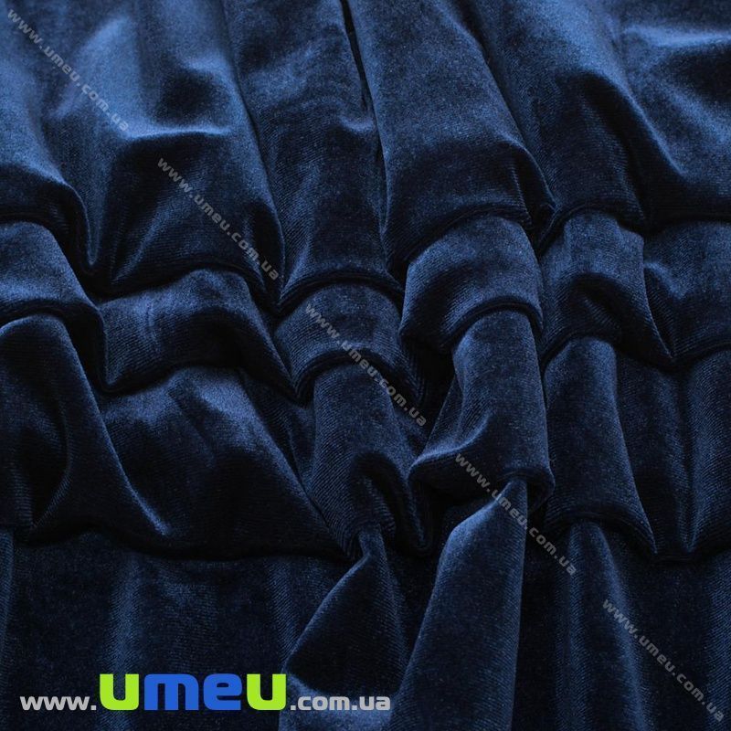 Бархат корейский стрейчевый, Синий темный, 20х29 см (TKN-036858)