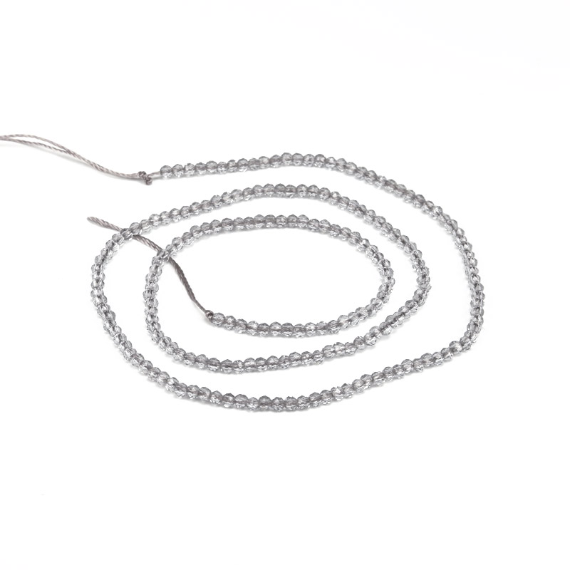 Бусины Обсидиан, Натур. камень, 2 мм, Круглые граненые (BUS-054301)