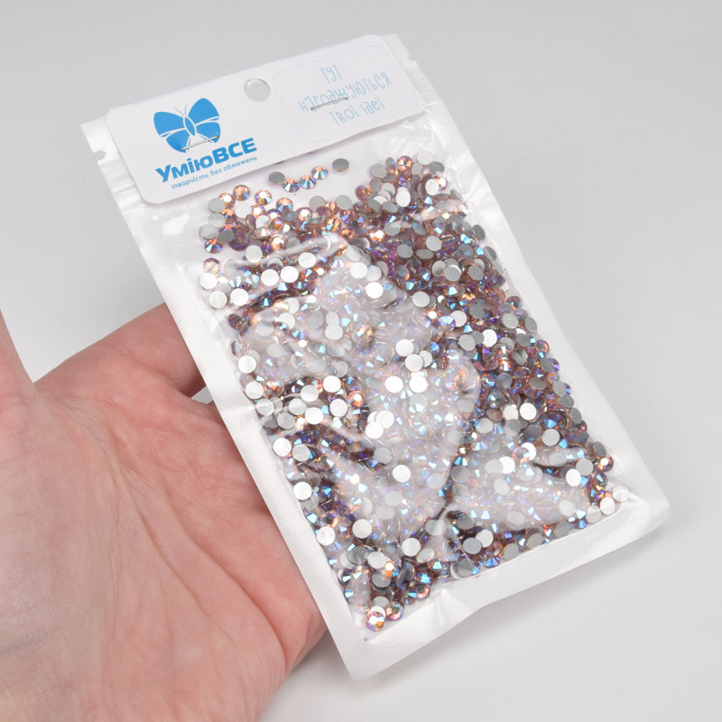 Стрази плоскі SS16 (3,8 мм), Персикові AB (STR-061350)