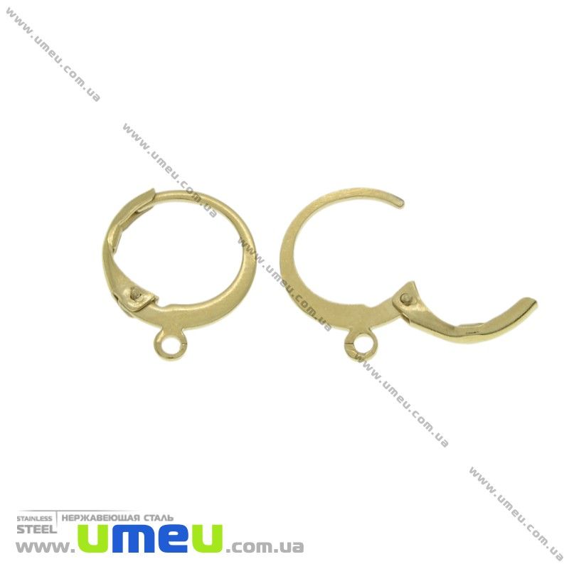Швензи круглі з нерж. сталі, 15х12 мм, Золото (STL-026208)