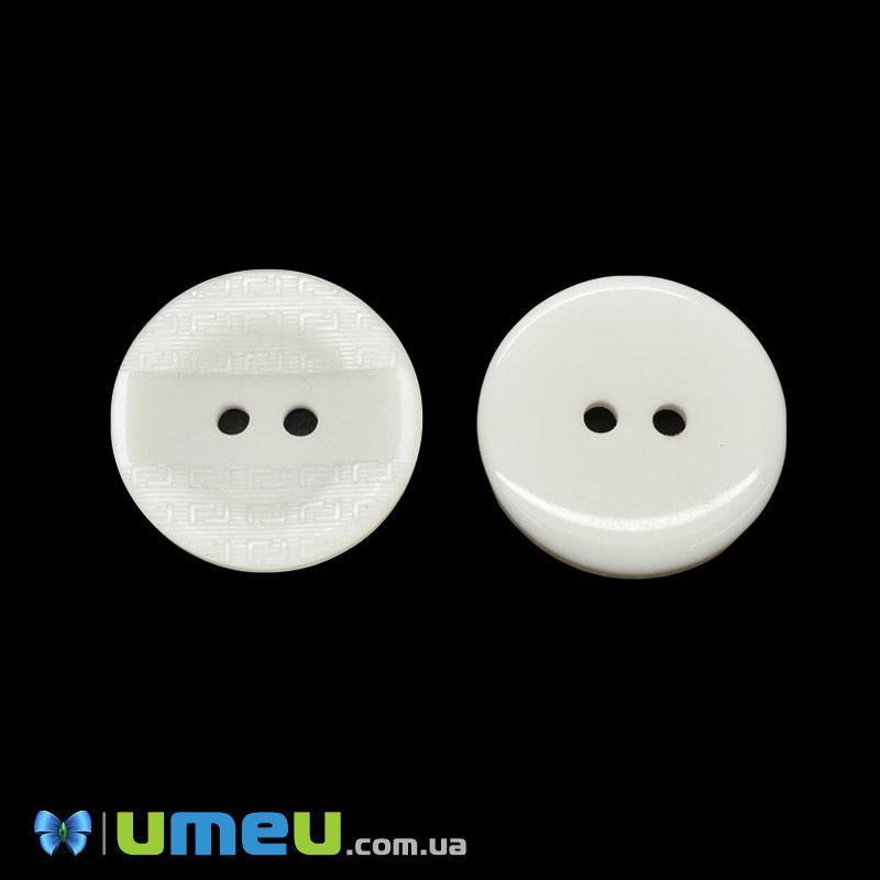Пуговица пластиковая Круглая, 25 мм, Кремовая (PUG-046404)