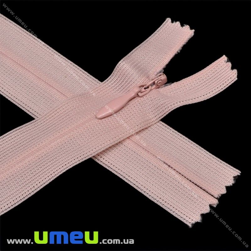 Молния потайная неразъемная, 50 см, Тип 3, Розовая (ZIP-016057)