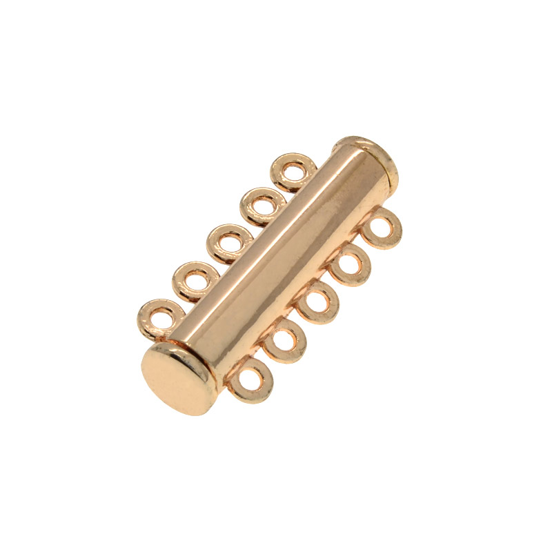 Магнітний замок-слайдер на 5 ниток, Світле золото, 31х13, 5х7, 5 мм (ZAM-053078)
