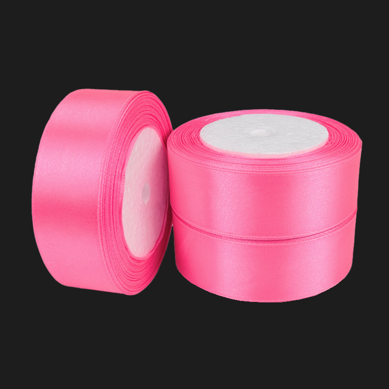 Атласная лента, 30 мм, Розовая яркая (LEN-061093)