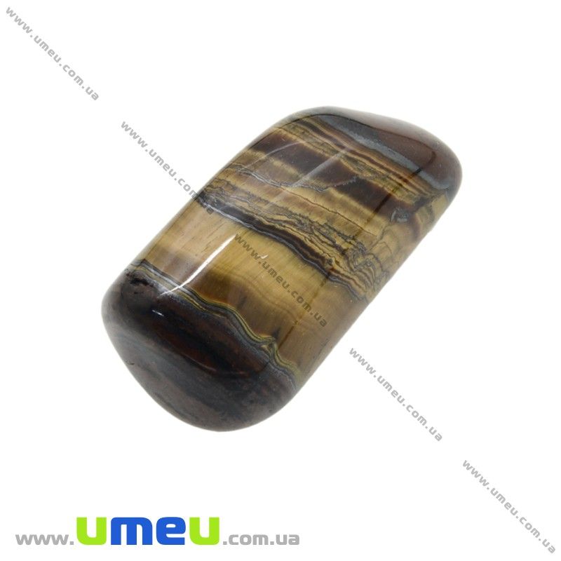 Галтовка Тигровый глаз с гематитом, 36х18х16 мм (POD-026082)