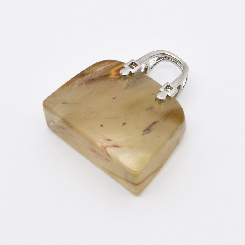 Подвеска Сумочка, Имитация натурального камня, 26х24х10 мм (POD-054443)