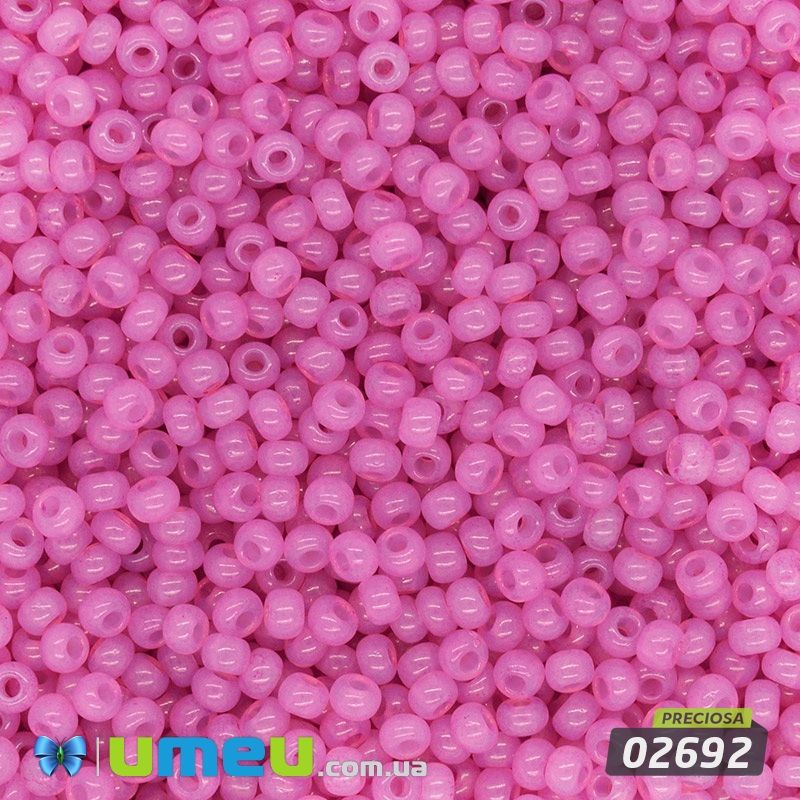 Бісер чеський №456/02692, Малиновий, Алебастровий, 10/0 (BIS-043811)