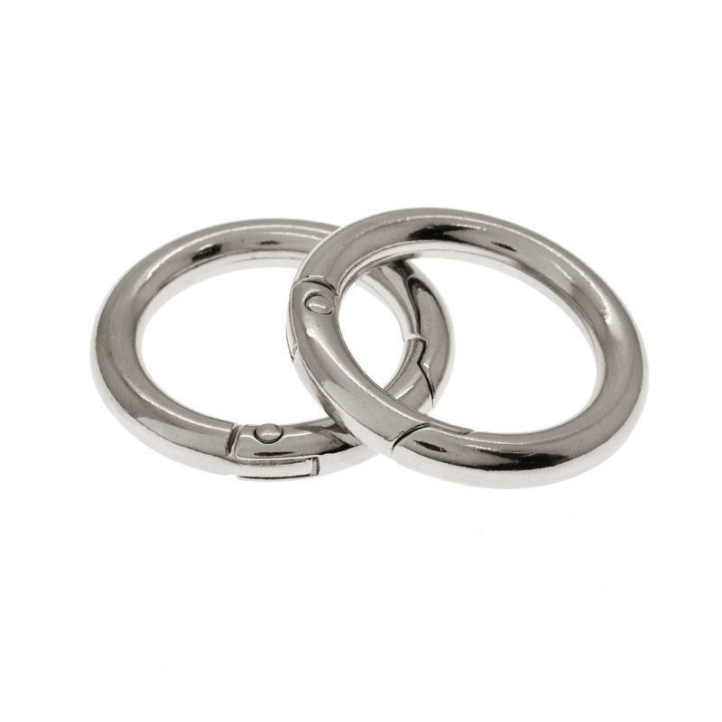 Кольцо для сумки металлическое, 35 мм, Темное серебро (BAG-046210)