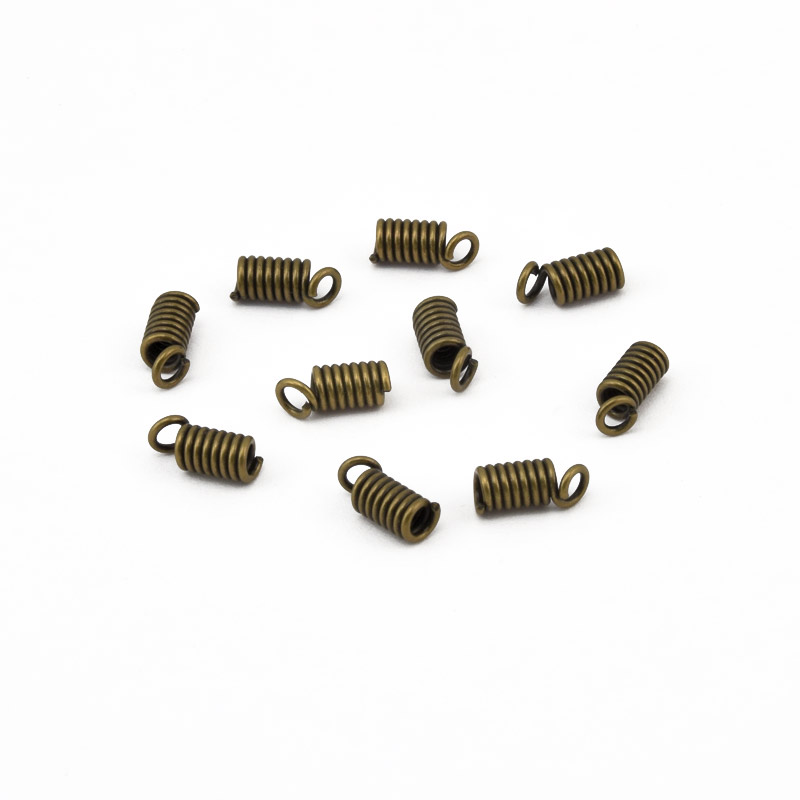 Зажимы пружинки, 8,5х3,5 мм, Античная бронза (ZAG-022867)