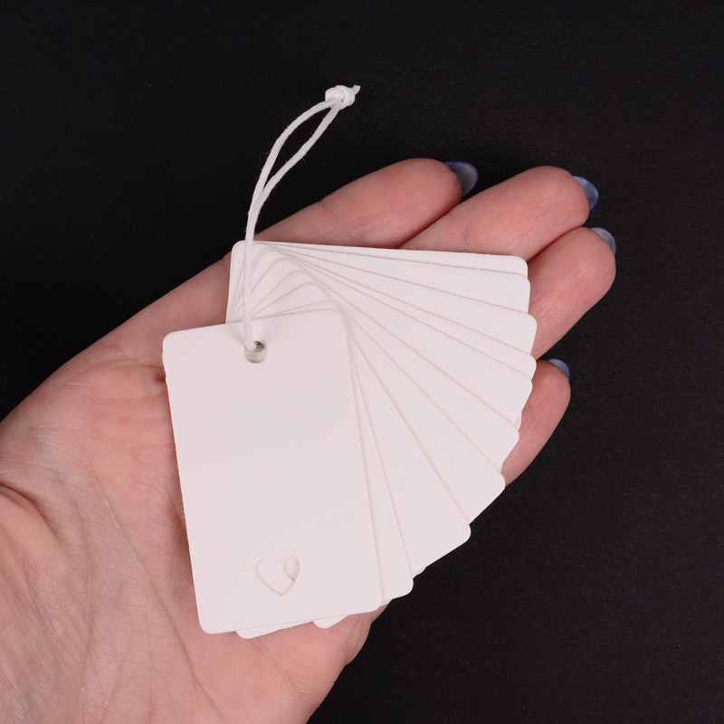 Бирки для подарков, 50х30 мм, Белые (UPK-056265)