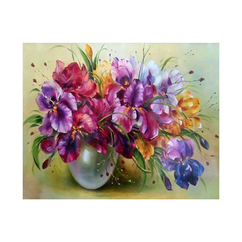Набор алмазной живописи на подрамнике 30х40 см, Букет ирисов (SXM-056344)