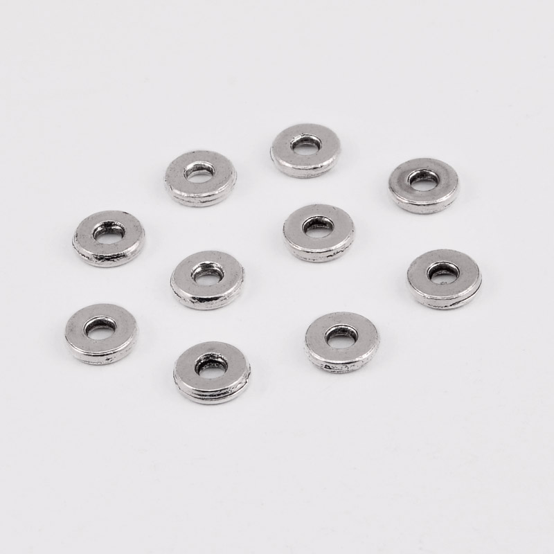 Бусины-разделители мет., 6х1,5 мм, Античное серебро (BUS-055345)