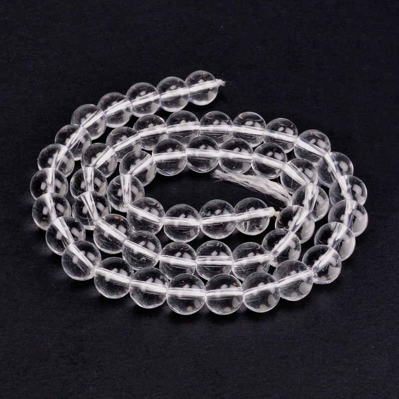 Намистини Кварц прозорий, Натур. камінь, 8 мм, Круглі (BUS-051667)