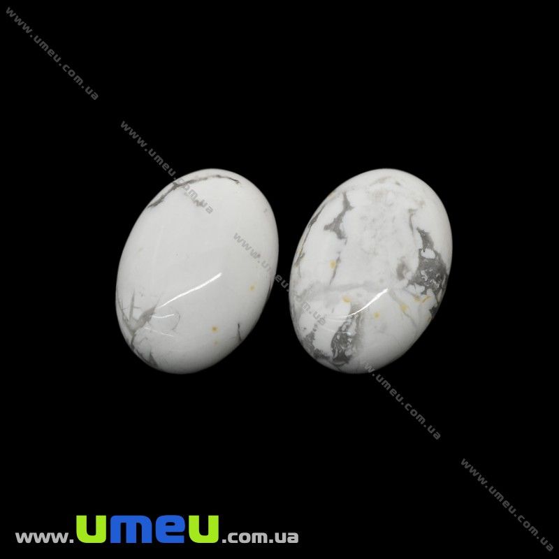 Кабошон нат. камень Говлит, Овал, 18х13 мм (KAB-025963)