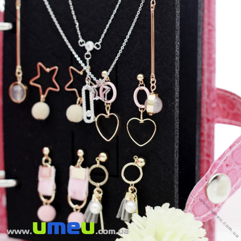 Органайзер-блокнот для готовых украшений, 13х15х5 cм, Черный (INS-035042)