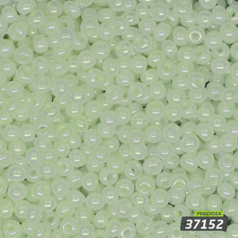 Бісер чеський №596 / 37152, М'ятний світлий, Перламутровий, 10/0 (BIS-006445)