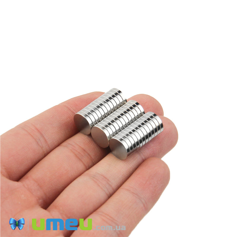 Магніт неодимовий для брошок Круглий, 10х1,7 мм (OSN-039332)