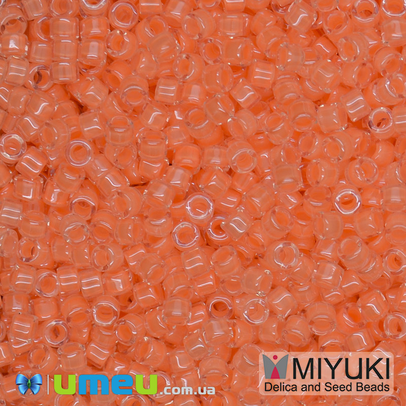 Бісер японський Miyuki Delica 11/0 DB2033, Помаранчевий неоновий (BIS-045417)