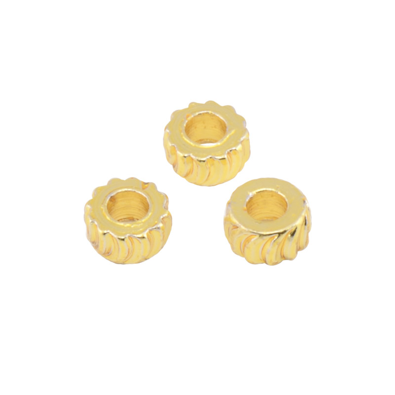 Бусины-разделители, 3х1,5 мм, Латунь с покрытием 18 kt (BUS-055833)