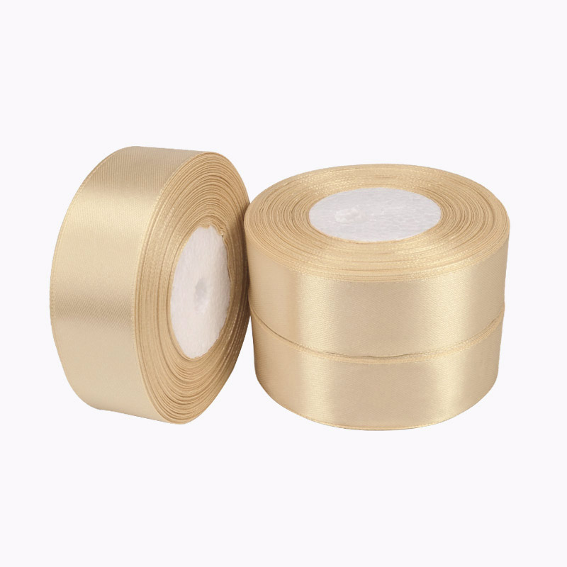 Атласна стрічка, 25 мм, Кремова (LEN-056763)