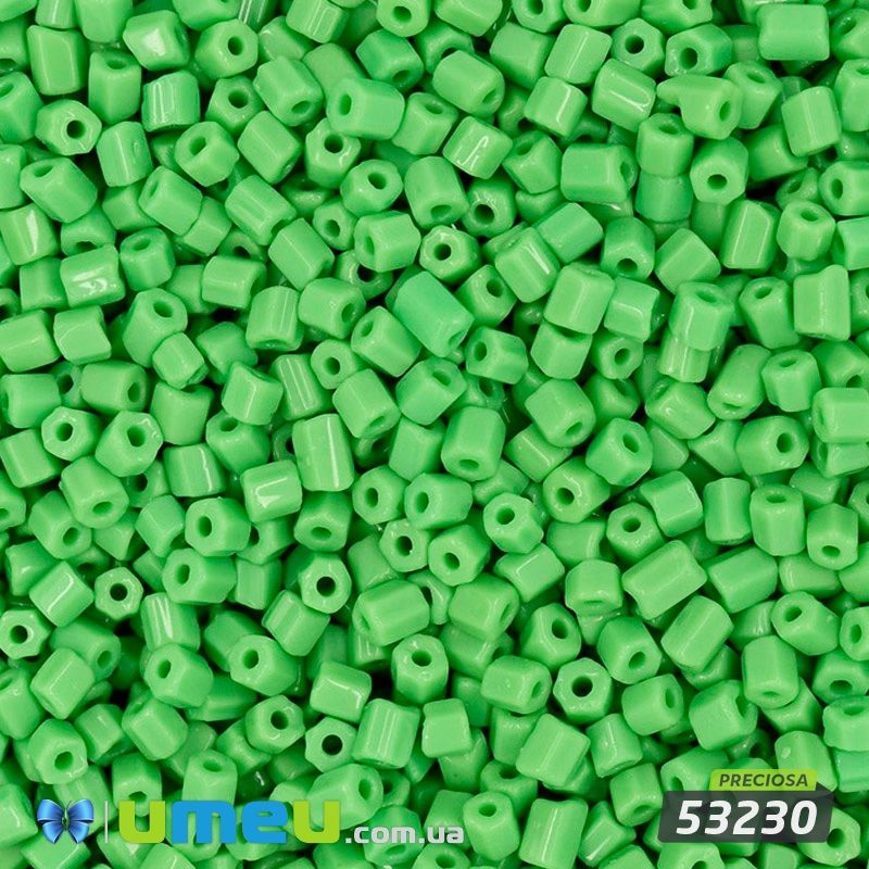 Бісер чеський Рубка 10/0, №53230, Зелений натуральний (BIS-044024)