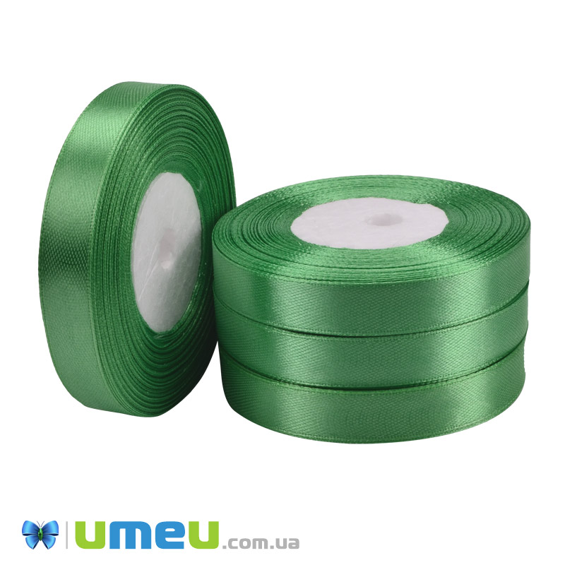 Атласна стрічка, 12 мм, Зелена (LEN-051013)