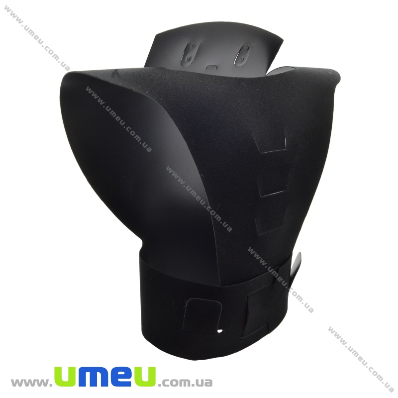 Підставка під кольє пластикова оксамитова Шия, 22х21 см, Чорна (UPK-035038)