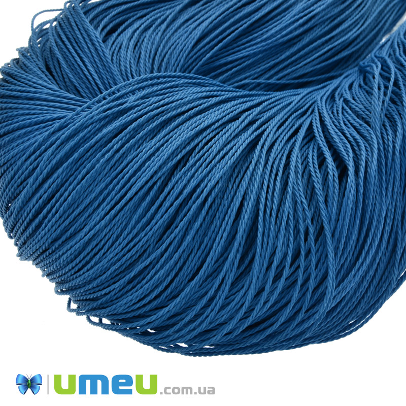 Полиэстеровый шнур крученый, 1 мм, Бирюзовый(LEN-047433)