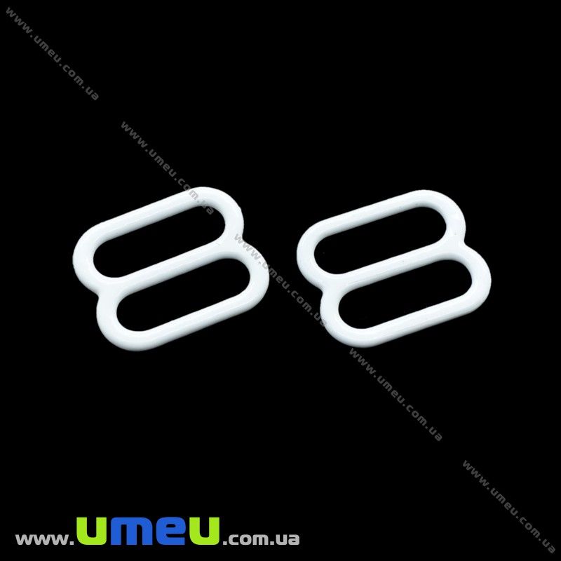 Регулятор бретелі металевий, Білий, 13х10,5 мм (SEW-020942)