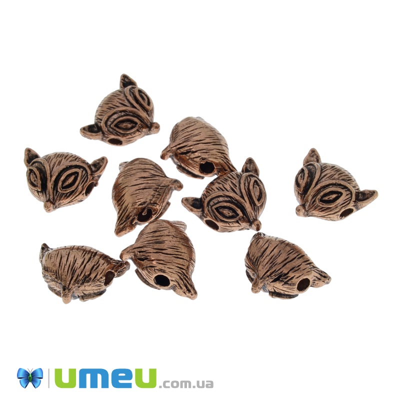 Намистина мет. Лисичка, 13х11 мм, Мідь (BUS-039066)