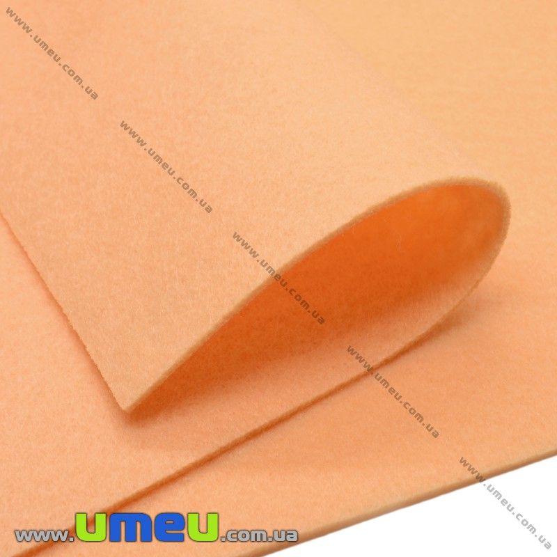 Фетр м'який 1,3 мм, 30х30 см, Персиковий (FLT-019492)