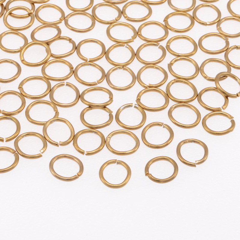 Колечки из нерж. стали, 6 мм, 0,9 мм, Золото (STL-055848)