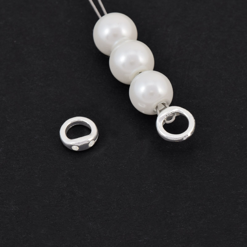 Кольцо-протектор для тросика, 5,5 мм, Латунь с покрытием Серебро 925 (BUS-059207)