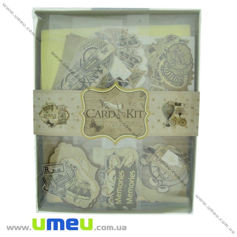 Набор скрапбукинга для изготовления 6-ти мини-открыток с конвертами (DIF-032805)