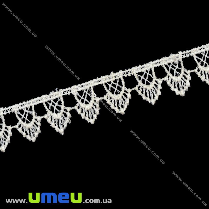 Кружево плетеное, 17 мм, Молочное (LEN-010455)