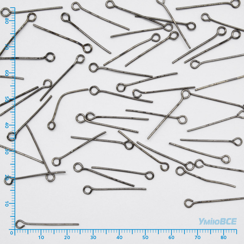 Булавки, Чорні, 2,4 см, 0,7 мм (PIN-001826)