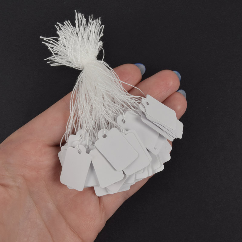 Бирки для подарков, 23х13 мм, Белые (UPK-056260)