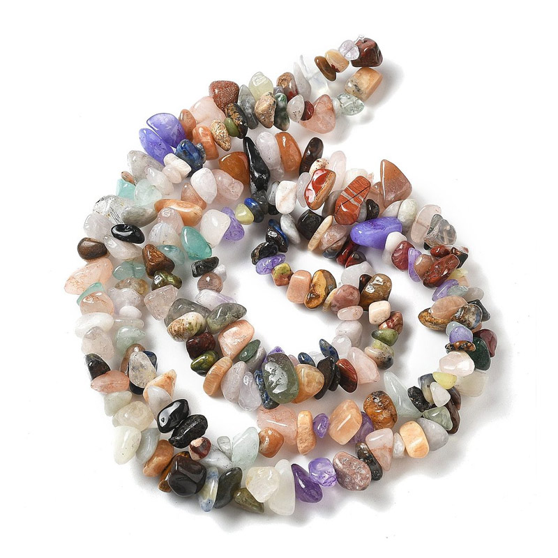 Намистини (скол) Мікс, Натур. камінь, 5-10 мм (79-80 см) (BUS-057707)