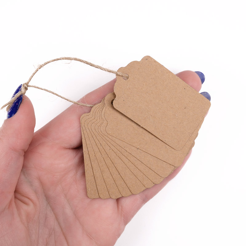 Бирки для подарков, 50х30 мм, Крафт (UPK-056665)