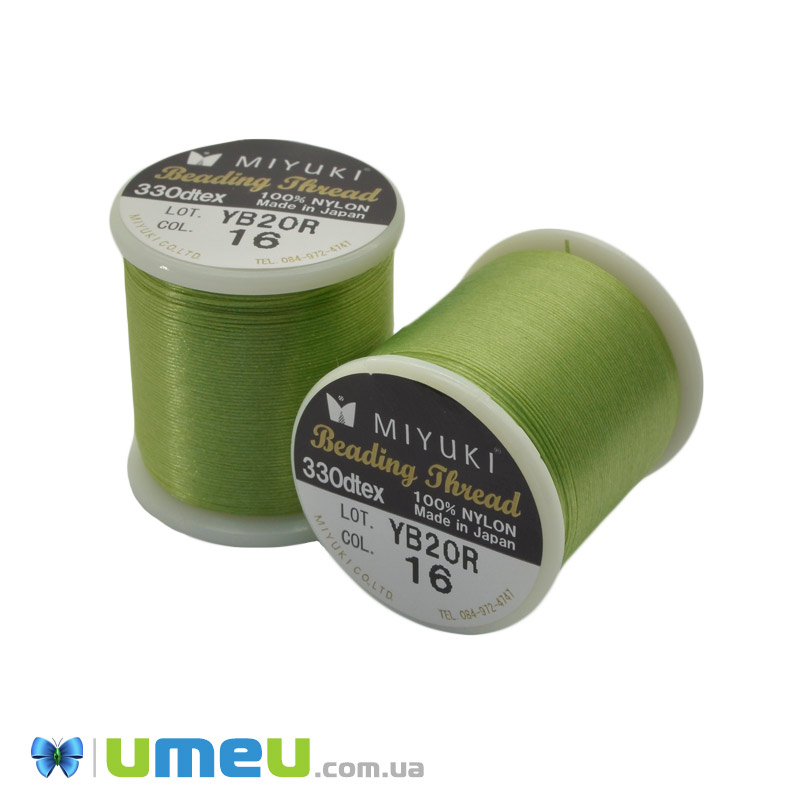 Нитка для бісеру Miyuki 16, Салатова, 50 м (MUL-045292)