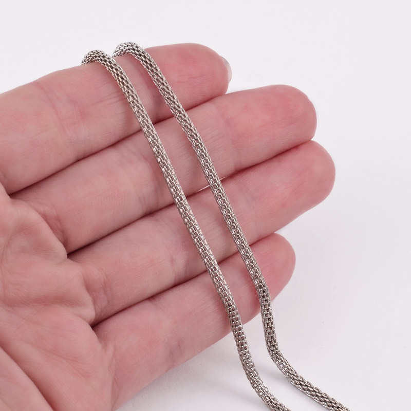 Ланцюг, Темне срібло, 2,5 мм (ZEP-035029)