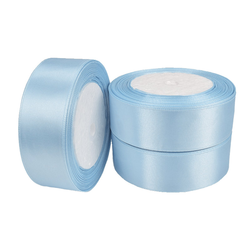 Атласная лента, 30 мм, Голубая (LEN-061108)