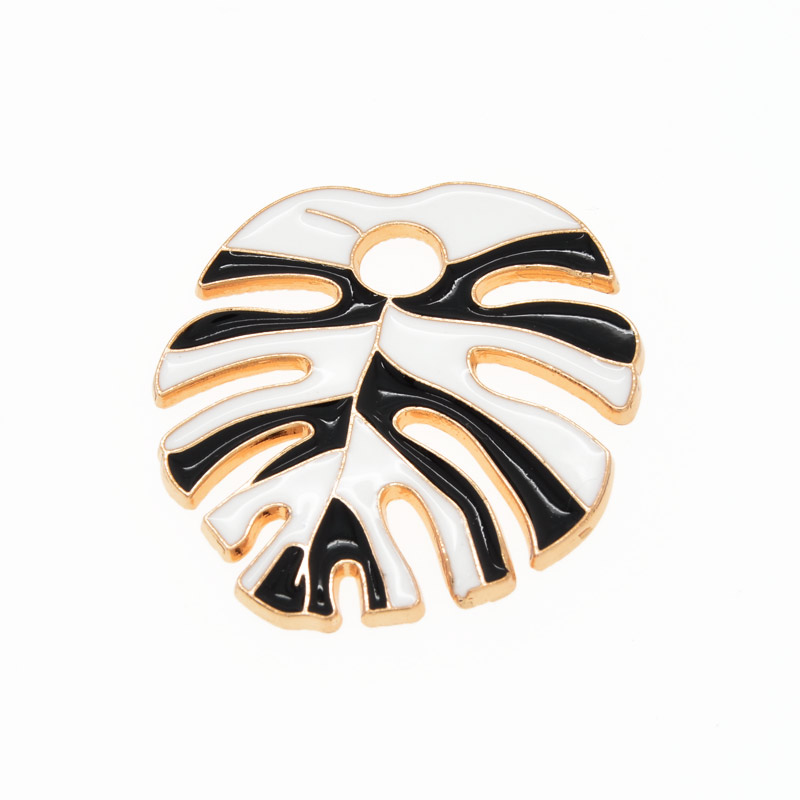 Підвіска метал. Лист монстери, 33,5х30 мм, Золото (POD-054712)