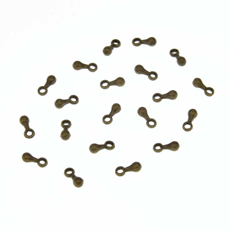 Кінцевіки, 7х2,5 мм, Антична бронза (ZAG-012420)