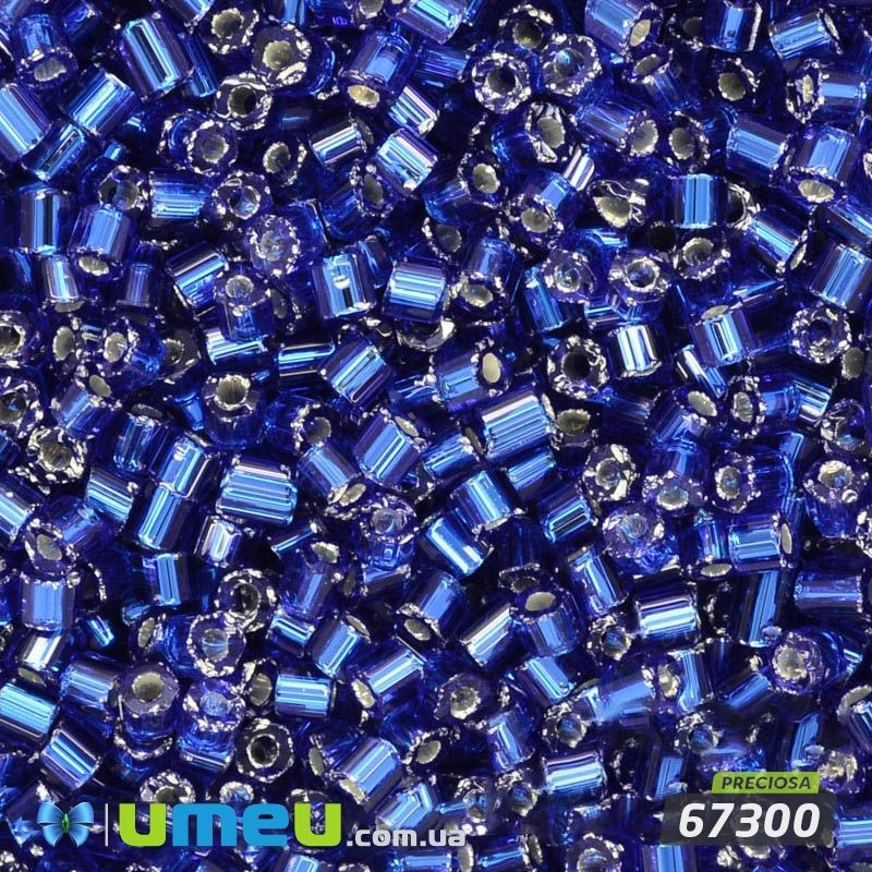 Бісер чеський Рубка 10/0, №67300, Синій блискучий (BIS-024315)