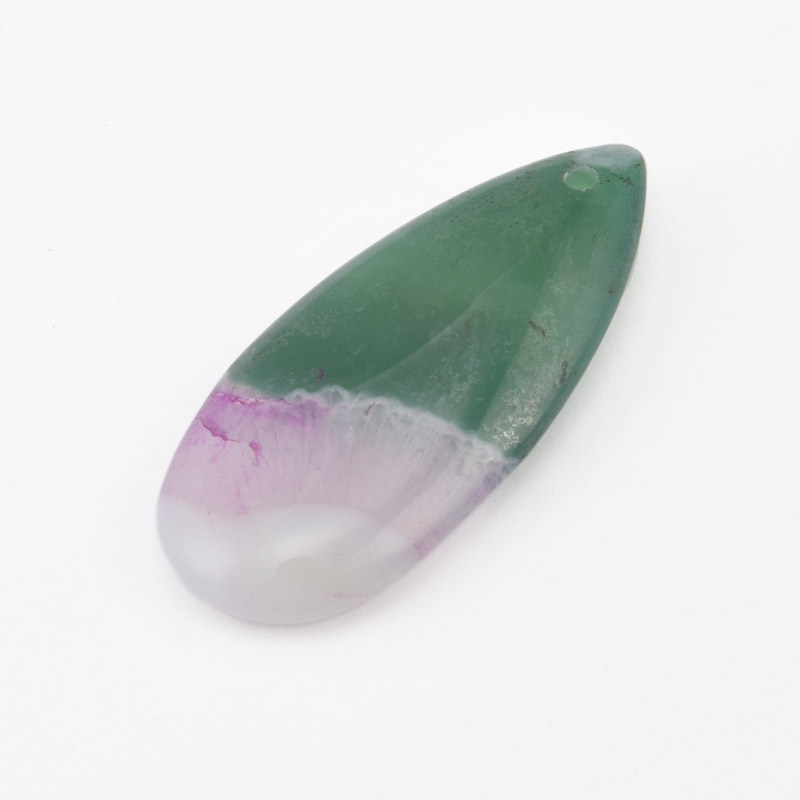 Підвіска Крапля, Натур. камінь Агат бразильський, 40х18 мм (POD-058681)