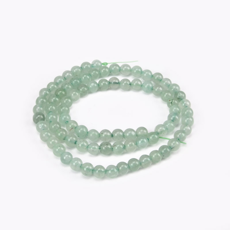 Бусины Авантюрин зеленый, Натур. камень, 5 мм, Круглые (BUS-051790)