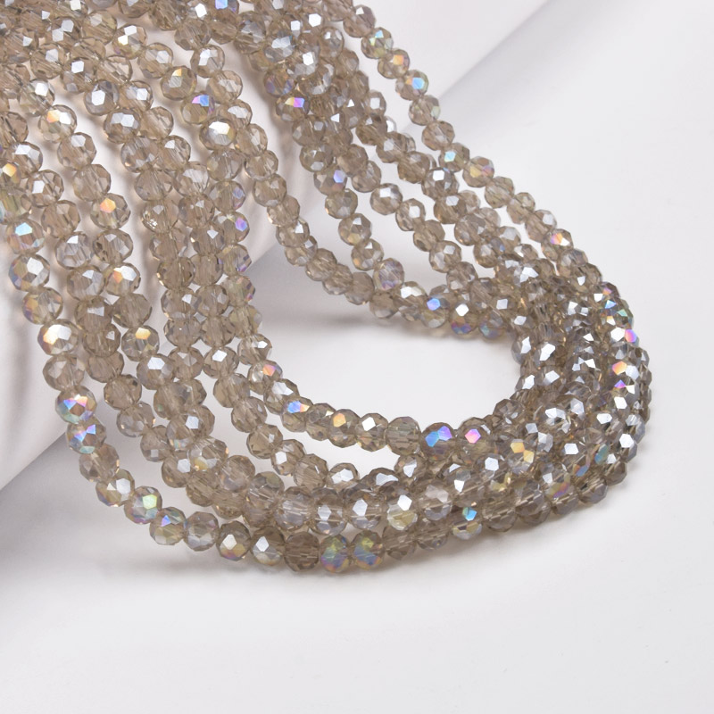 Бусины рондели, 4х3,5 мм, Серые АВ (BUS-061125)