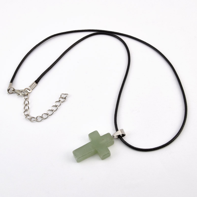 Підвіска на шнурку, Натур. камінь Авантюрин зелений (POD-058258)