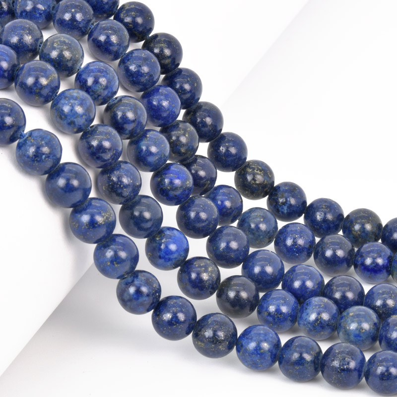 Намистини Ляпіс Лазурит, Натур. камінь, 8,5 мм, Круглі (BUS-058080)